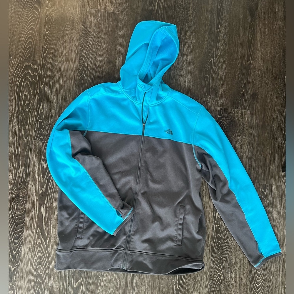 The North Face Blue and Gray Hoodie